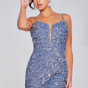 Jovani 39635 Homecoming Short Sequin Cocktail Dress