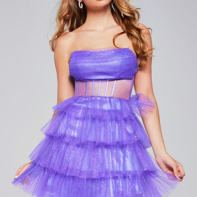 Jovani 39666 Homecoming Short Sequin Corset Cocktail Dress