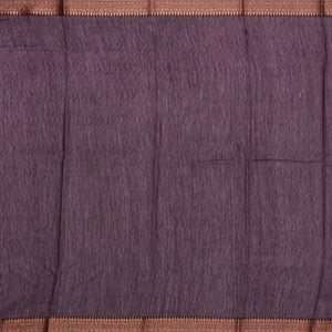 Burgundy Woven Chanderi Cotton Saree With Printed Floral Motifs