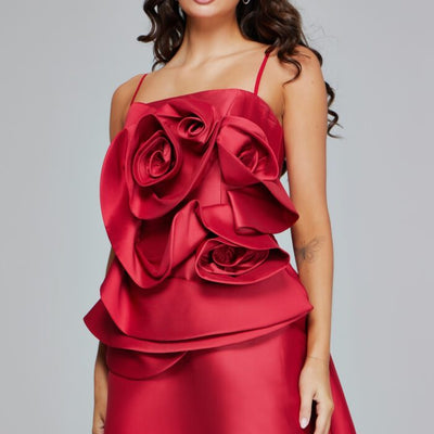 Jovani 39750 Short A Line Ruffle Cocktail Dress