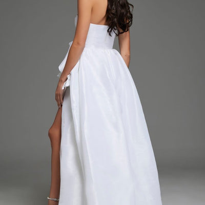 Jovani 39796 Long High Slit Floral Wedding Dress
