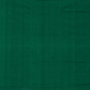 Dark Green Handloom Mangalagiri Cotton Saree With Zari Border
