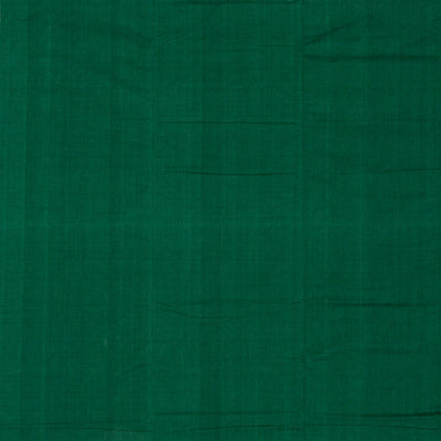 Dark Green Handloom Mangalagiri Cotton Saree With Zari Border