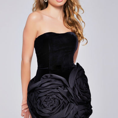 Jovani 39848 Fitted Short Velvet Cocktail Dress