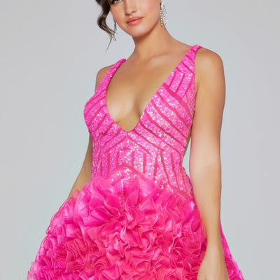 Jovani 39931 Homecoming Short Ruffle Cocktail Dress