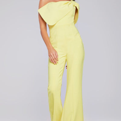 Jovani 39961 Long Bow Formal Jumpsuit