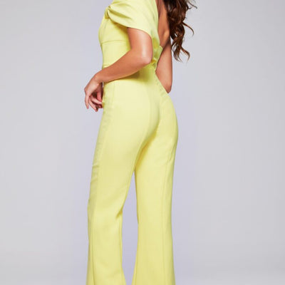 Jovani 39961 Long Bow Formal Jumpsuit