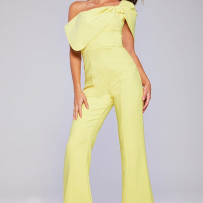 Jovani 39961 Long Bow Formal Jumpsuit