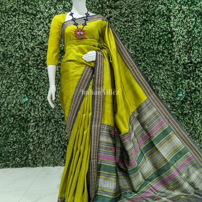 Sea Green Single Flower Motif Siminoi Silk Saree