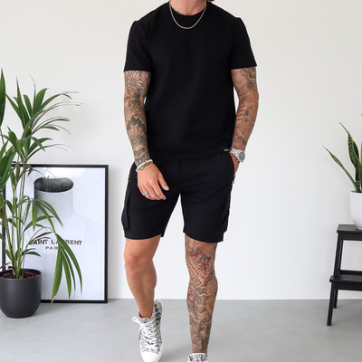 CAPO Lightweight Black Cargo Shorts