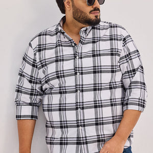 White Checks Regular Fit Shirt