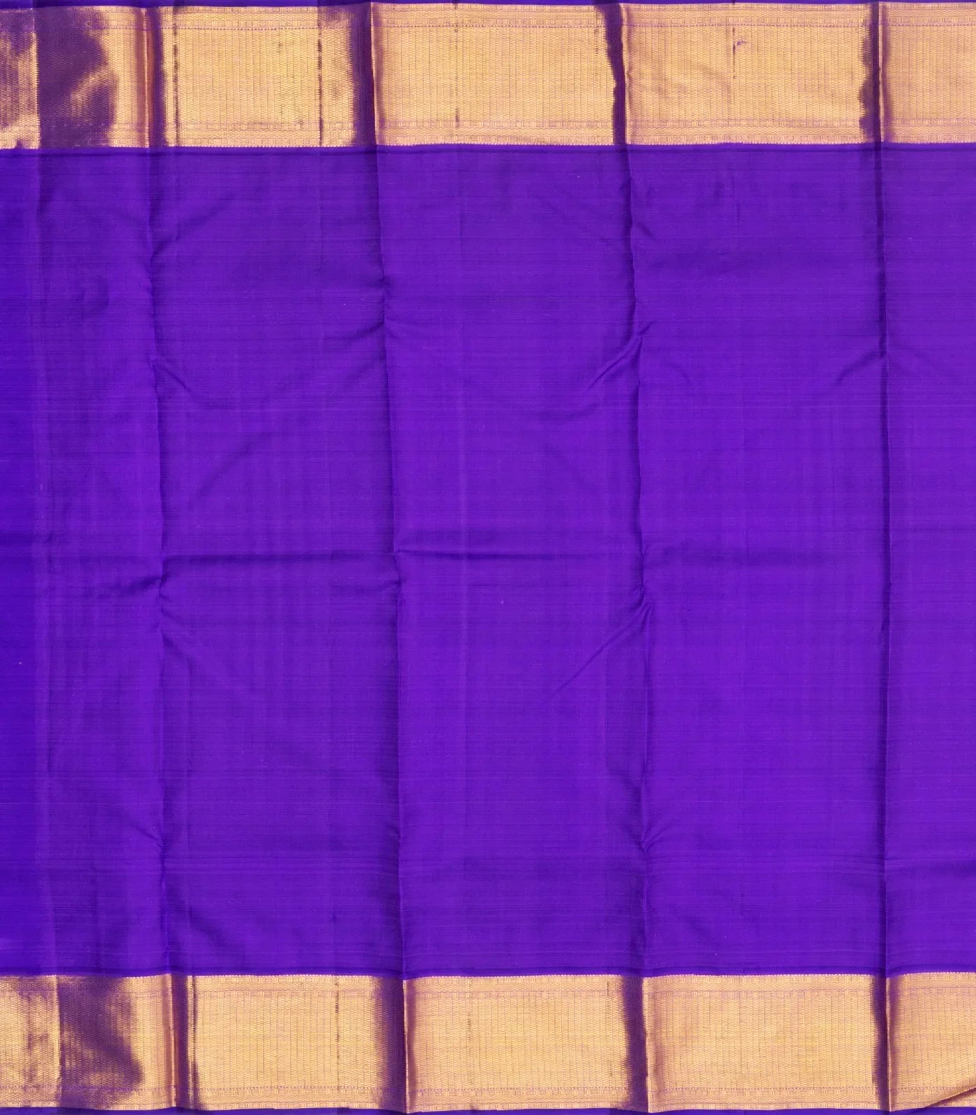 Lavender Handloom Kanchipuram Korvai Silk Saree With Floral Motifs
