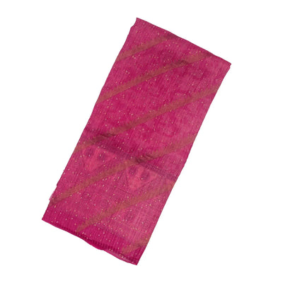 Pink Handwoven Organza & Linen Partly Saree