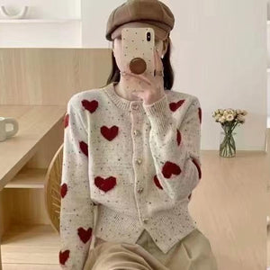 Kiana Cute Woolen Sweater with Heart Detail