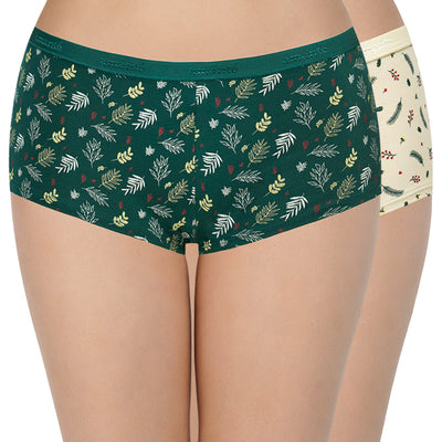 Print Low Rise Boyshort Panties (Pack of 2)