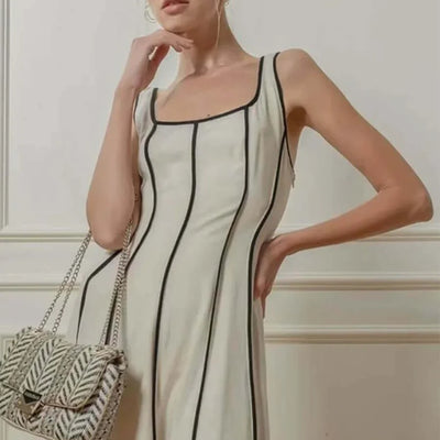 Harret Breezy Summer Dress in Beige