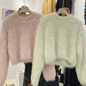 Harriet Mohair Fur Detailed Soft Sweater