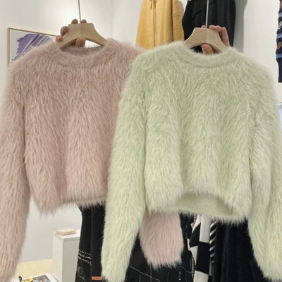 Harriet Mohair Fur Detailed Soft Sweater
