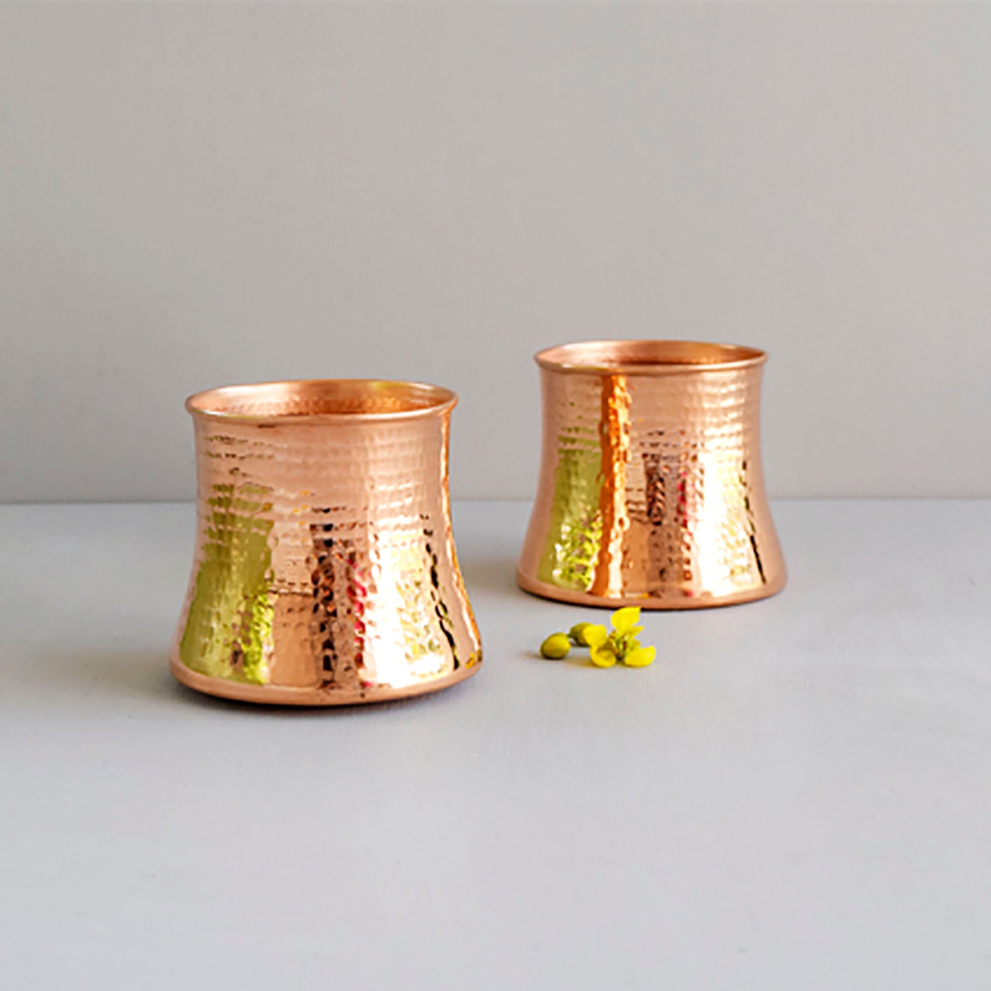Brown - Concave Copper Tumbler (450 ml) (Single Piece)