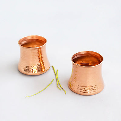 Brown - Concave Copper Tumbler (450 ml) (Single Piece)