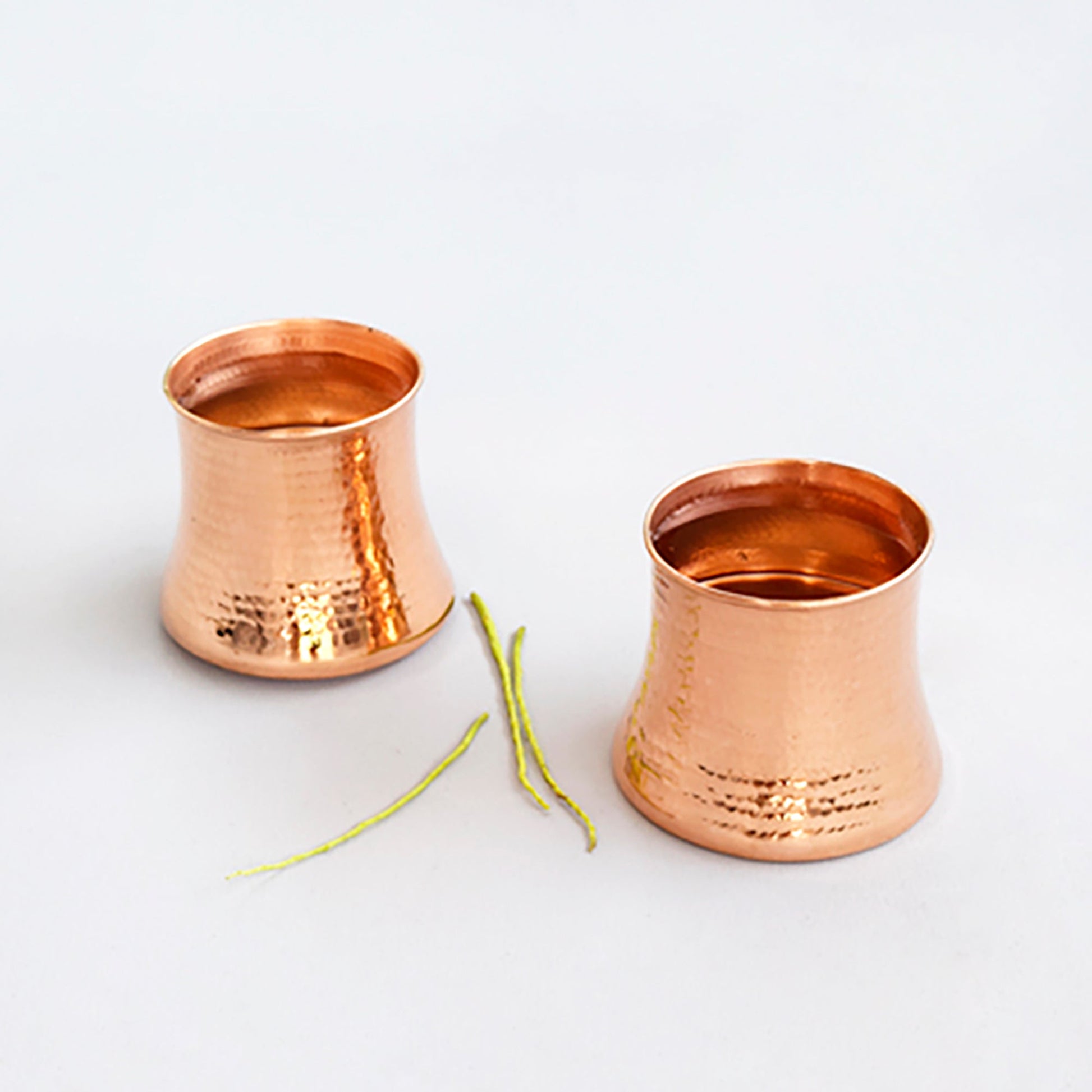 Brown - Concave Copper Tumbler (450 ml) (Single Piece)