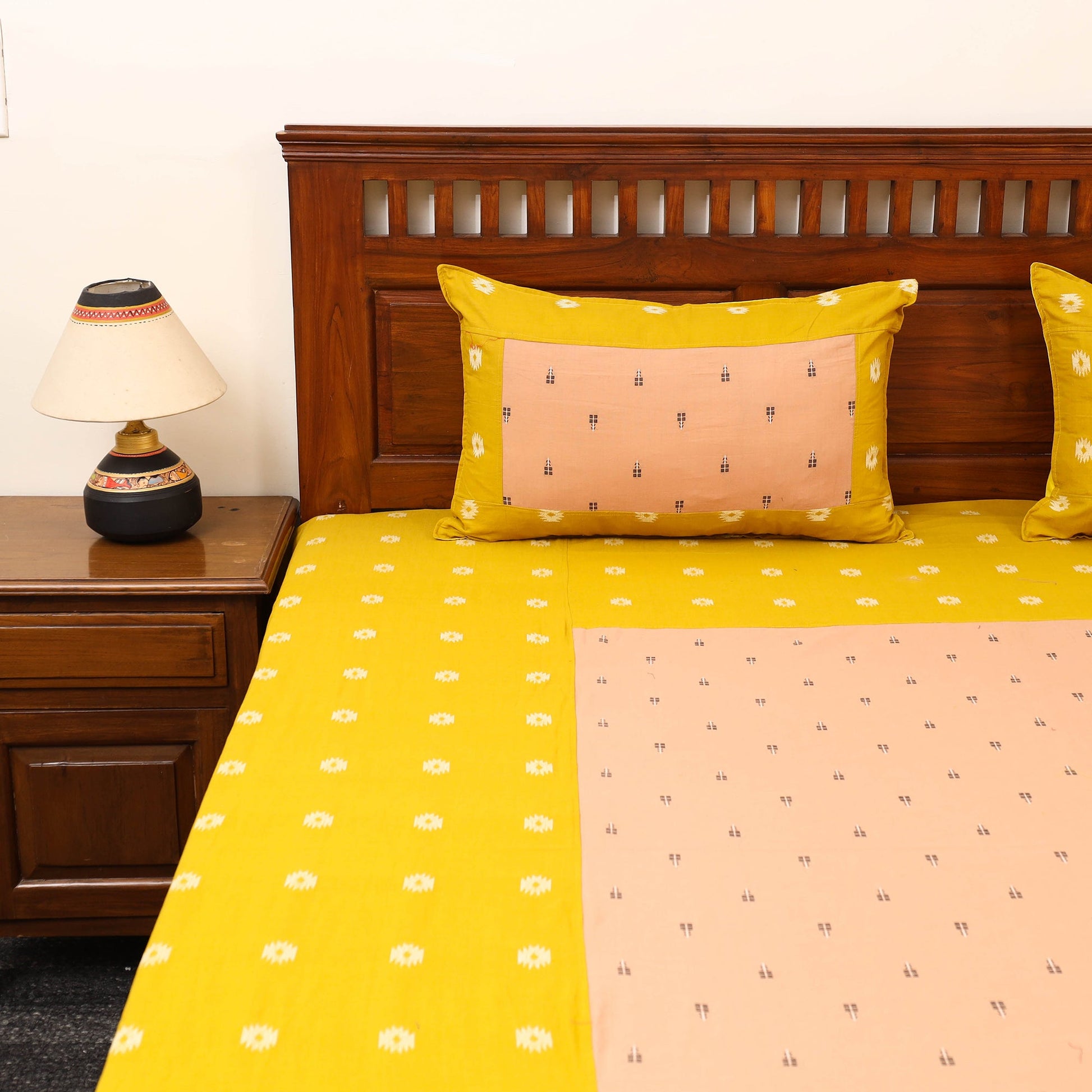 Patchwork Cotton Double Jacquard Bedsheet Set 09