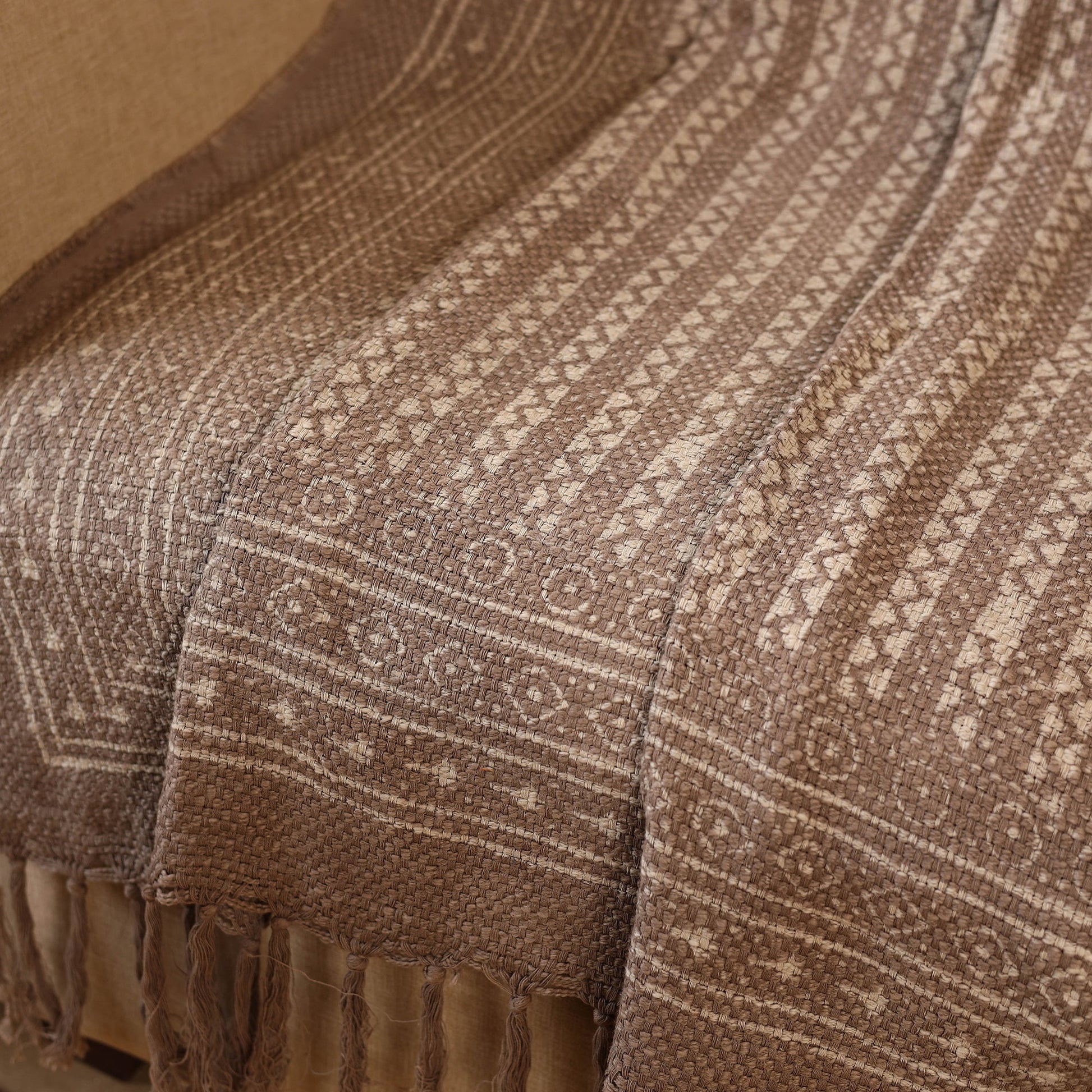 Brown - Jaipur Print Cotton Sofa Throw (88 x 60 in) 17