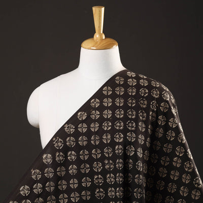 Brown - Pipad Block Printed Cotton Fabric