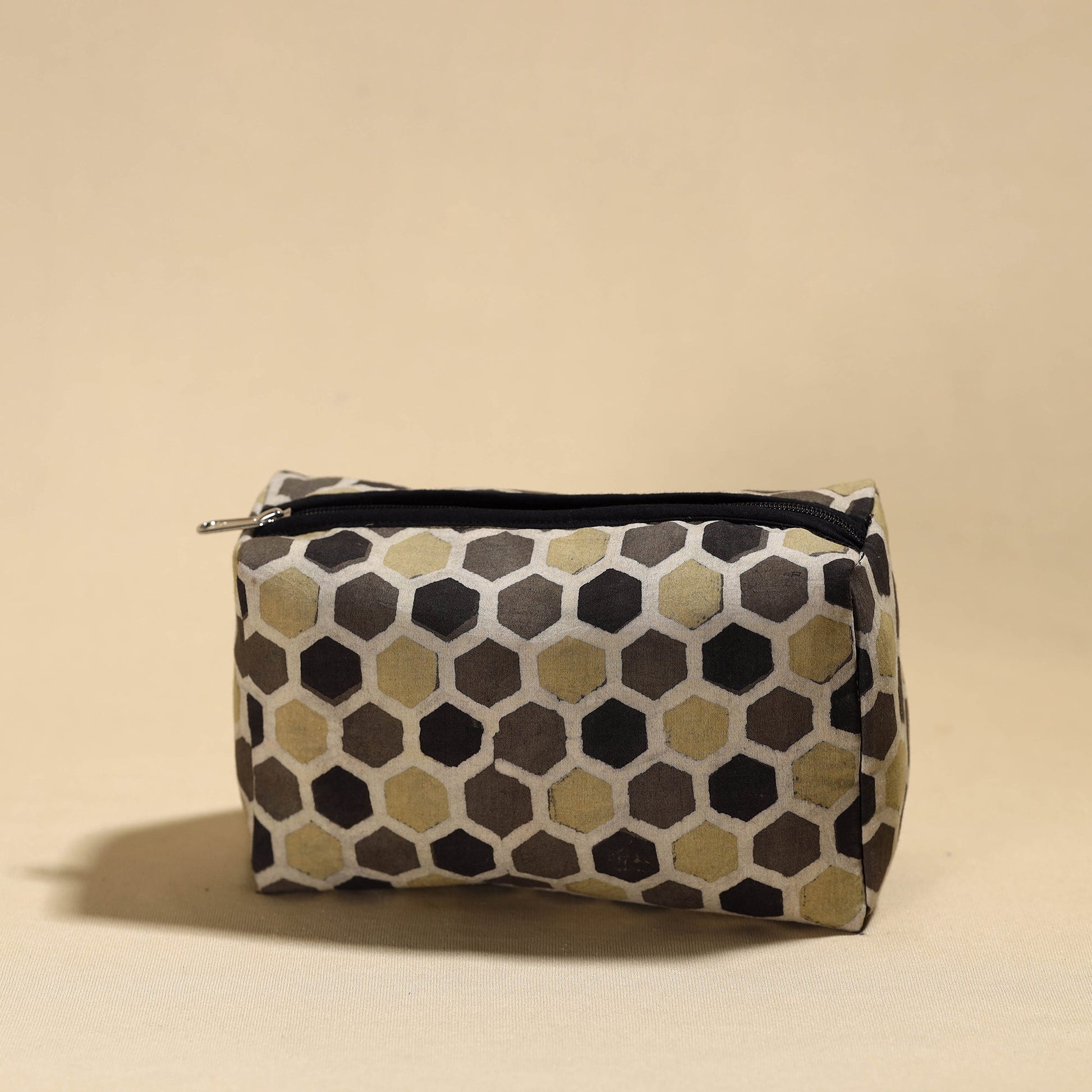 Brown - Handmade Cotton Toiletry Pouch 16