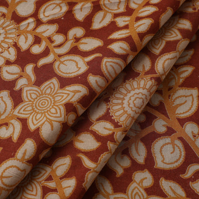 Brown - Cotton Kalamkari Print Fabric 28