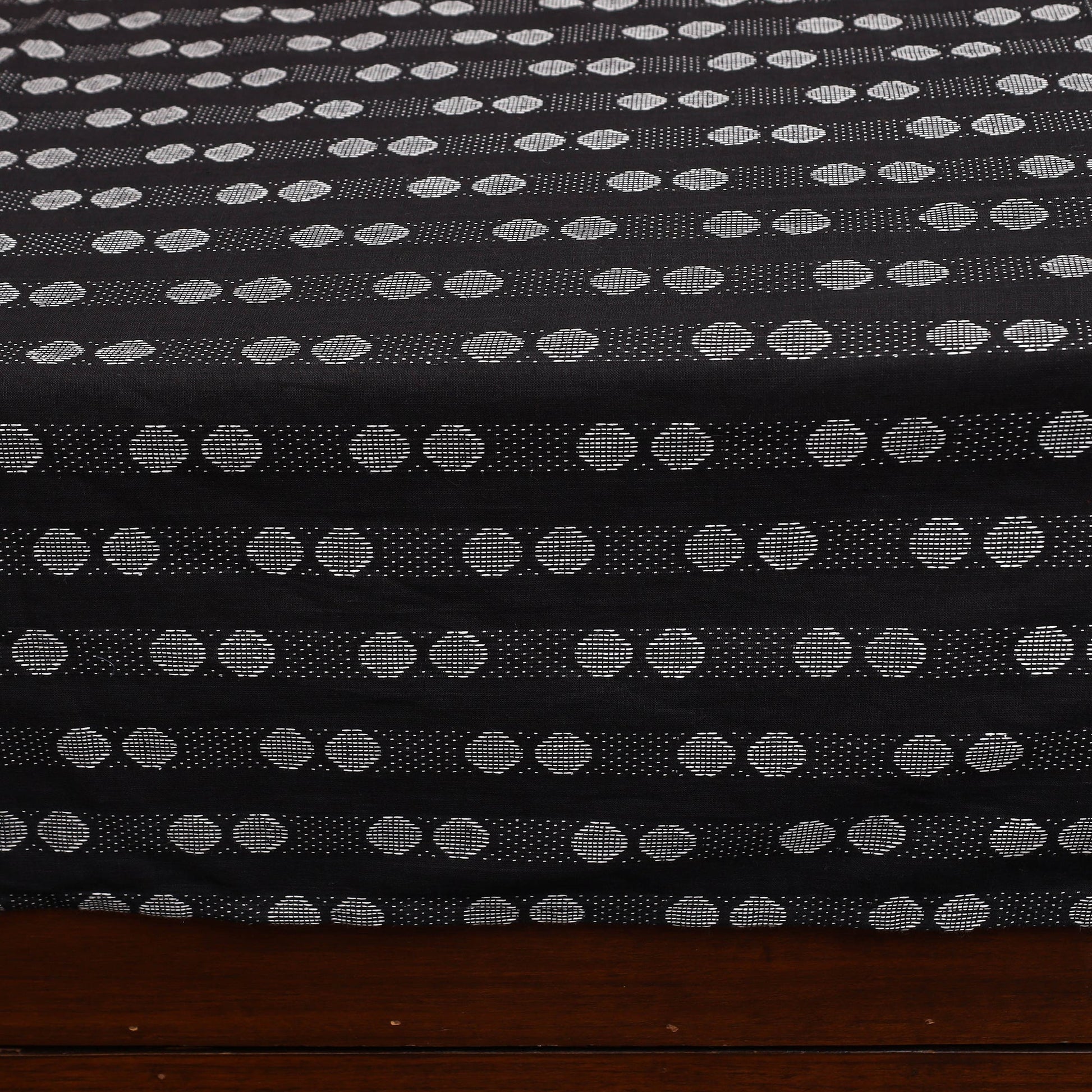 Black - Patchwork Cotton Double Jacquard Bedsheet Set 18