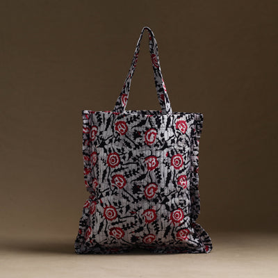 Black - Handcrafted Cotton Frill Jhola Bag 16