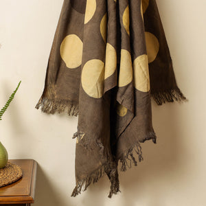 Brown - Block Print Cotton Ajrakh Handloom Towel