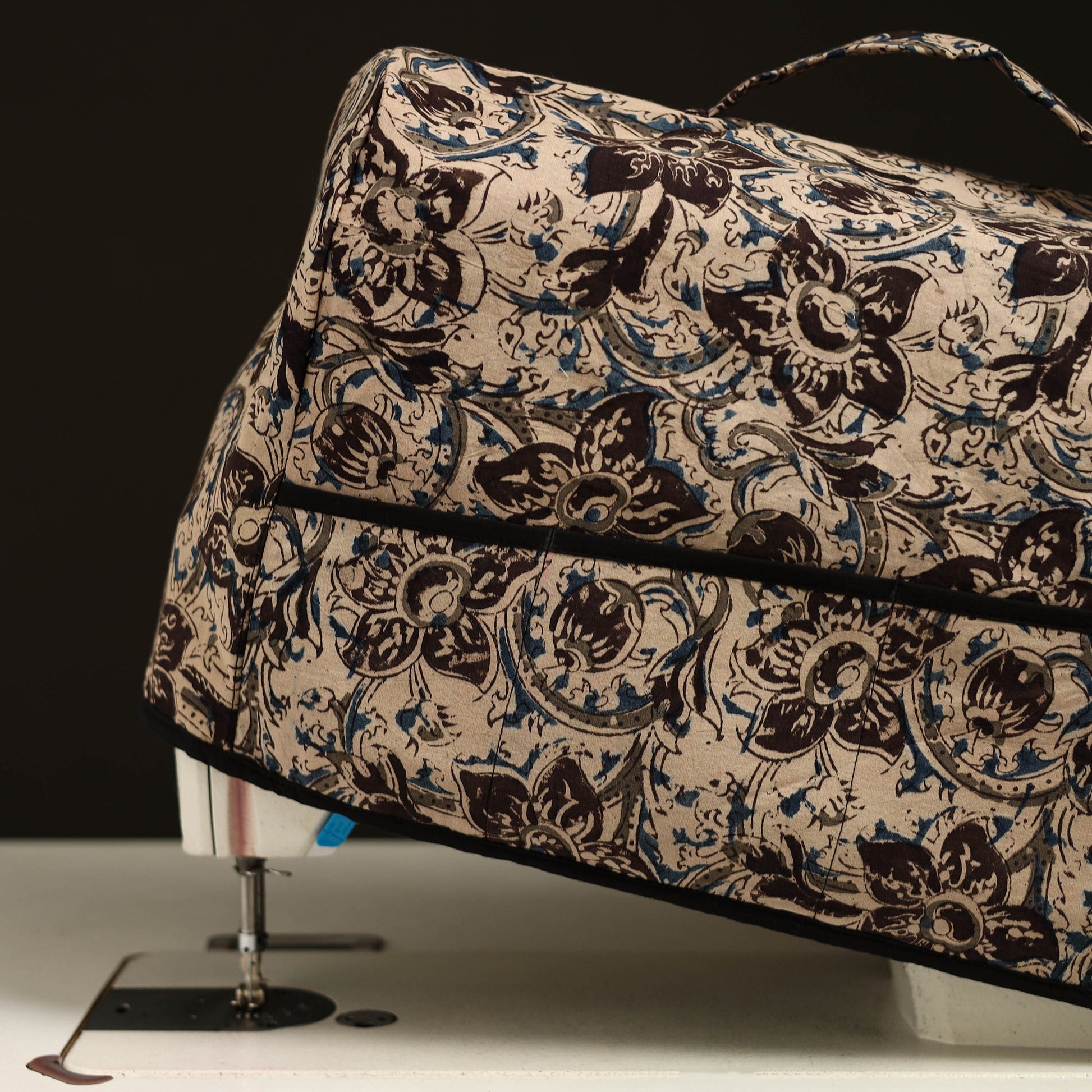 Beige - Handcrafted Cotton Sewing Machine Cover 03