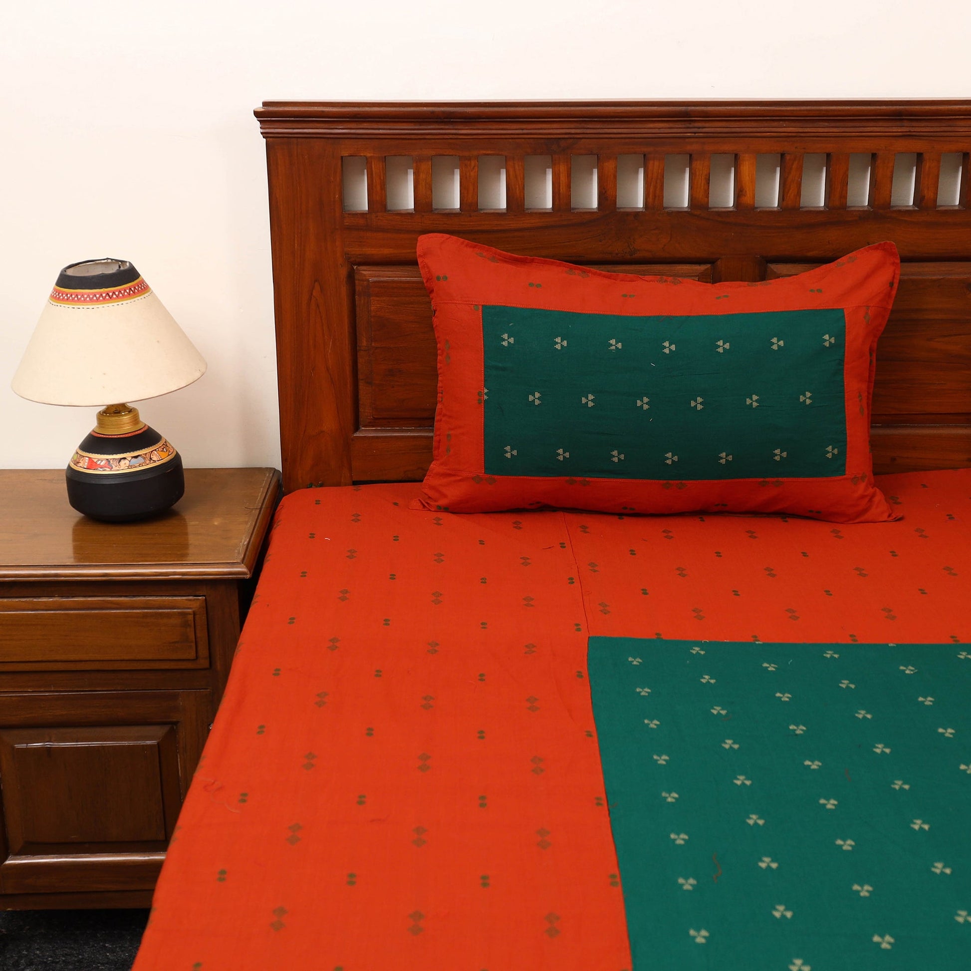 Patchwork Cotton Double Jacquard Bedsheet Set 16
