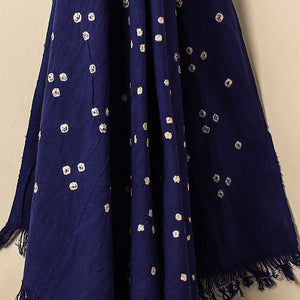 Blue - Bandhani Tie-Dye Handloom Cotton Towel