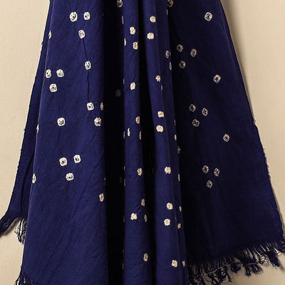 Blue - Bandhani Tie-Dye Handloom Cotton Towel