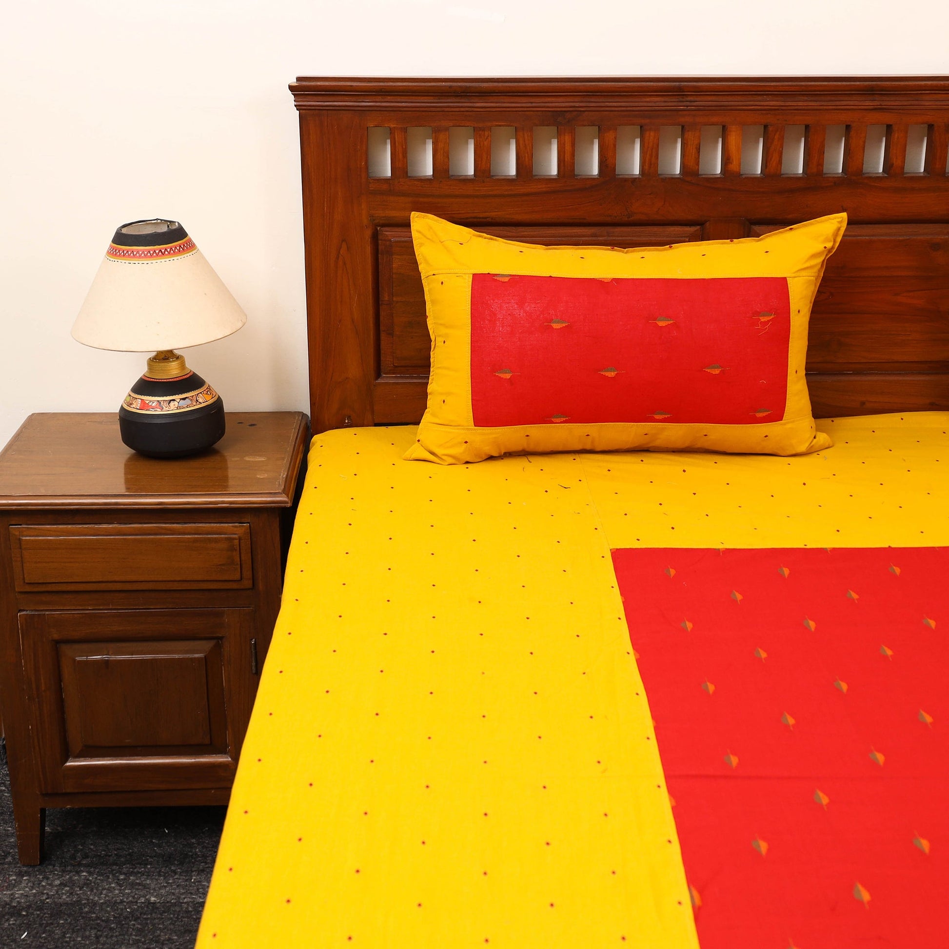 Patchwork Cotton Double Jacquard Bedsheet Set 14