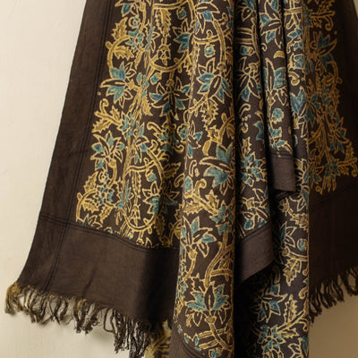 Brown - Block Print Cotton Ajrakh Handloom Towel