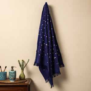 Blue - Bandhani Tie-Dye Handloom Cotton Towel
