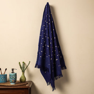 Blue - Bandhani Tie-Dye Handloom Cotton Towel