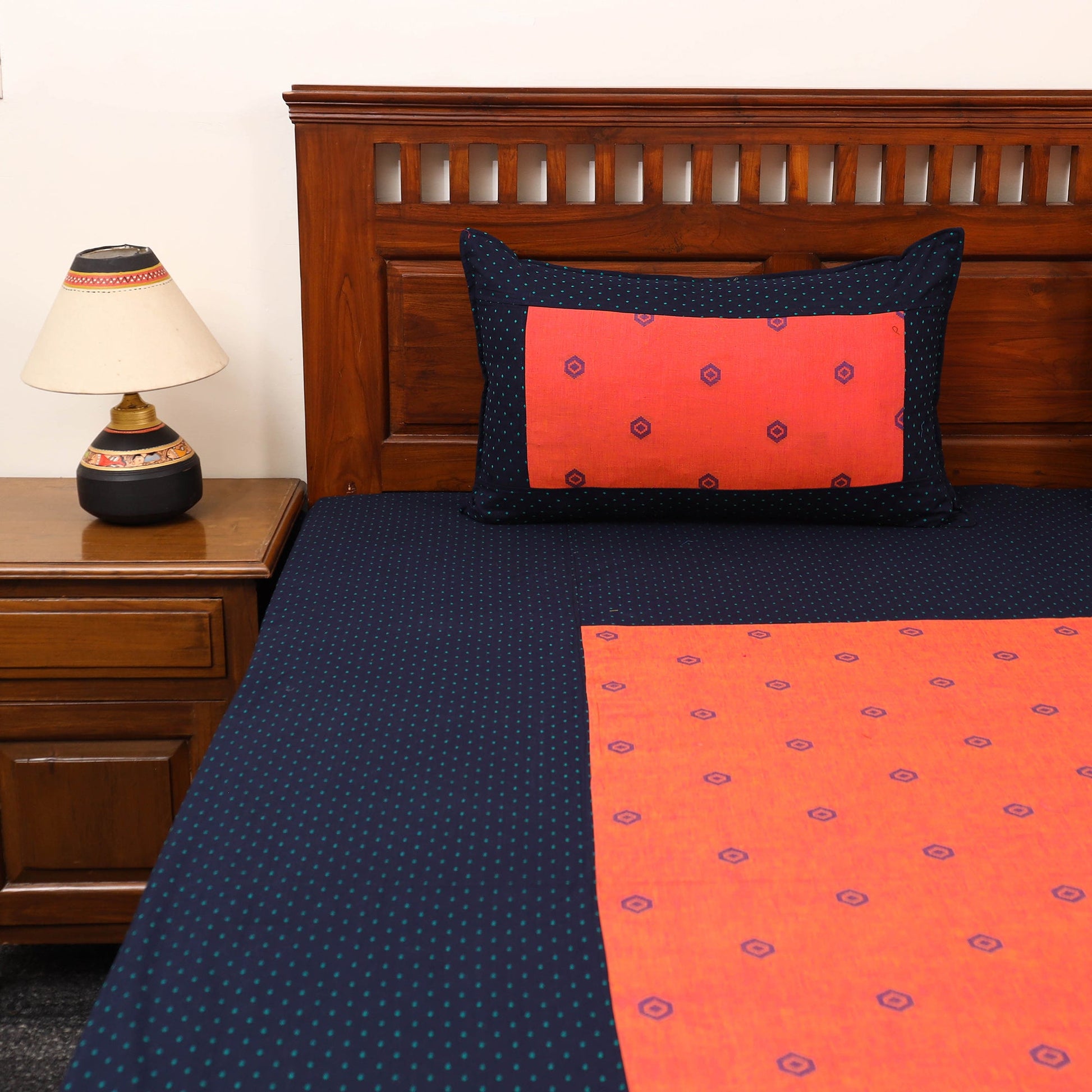 Patchwork Cotton Double Jacquard Bedsheet Set 14