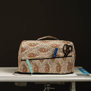 Beige - Handcrafted Cotton Sewing Machine Cover 05
