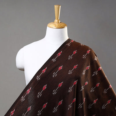 Brown - Pochampally Ikat Weave Cotton Fabric 07