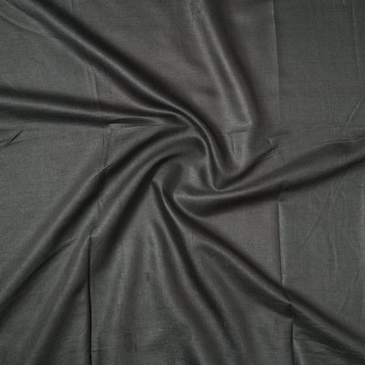 Black - Vidarbha Tussar Silk Cotton Handloom Precut Fabric (1.1 meter) 50