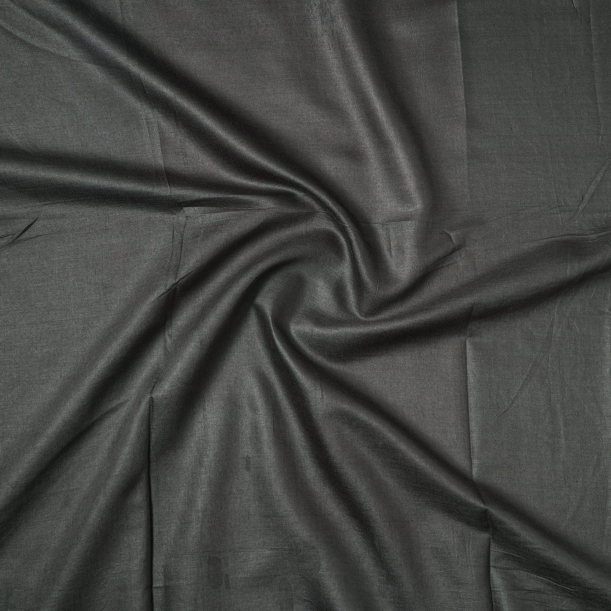 Black - Vidarbha Tussar Silk Cotton Handloom Precut Fabric (1.1 meter) 50