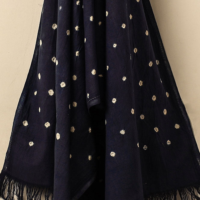 Blue - Bandhani Tie-Dye Handloom Cotton Towel