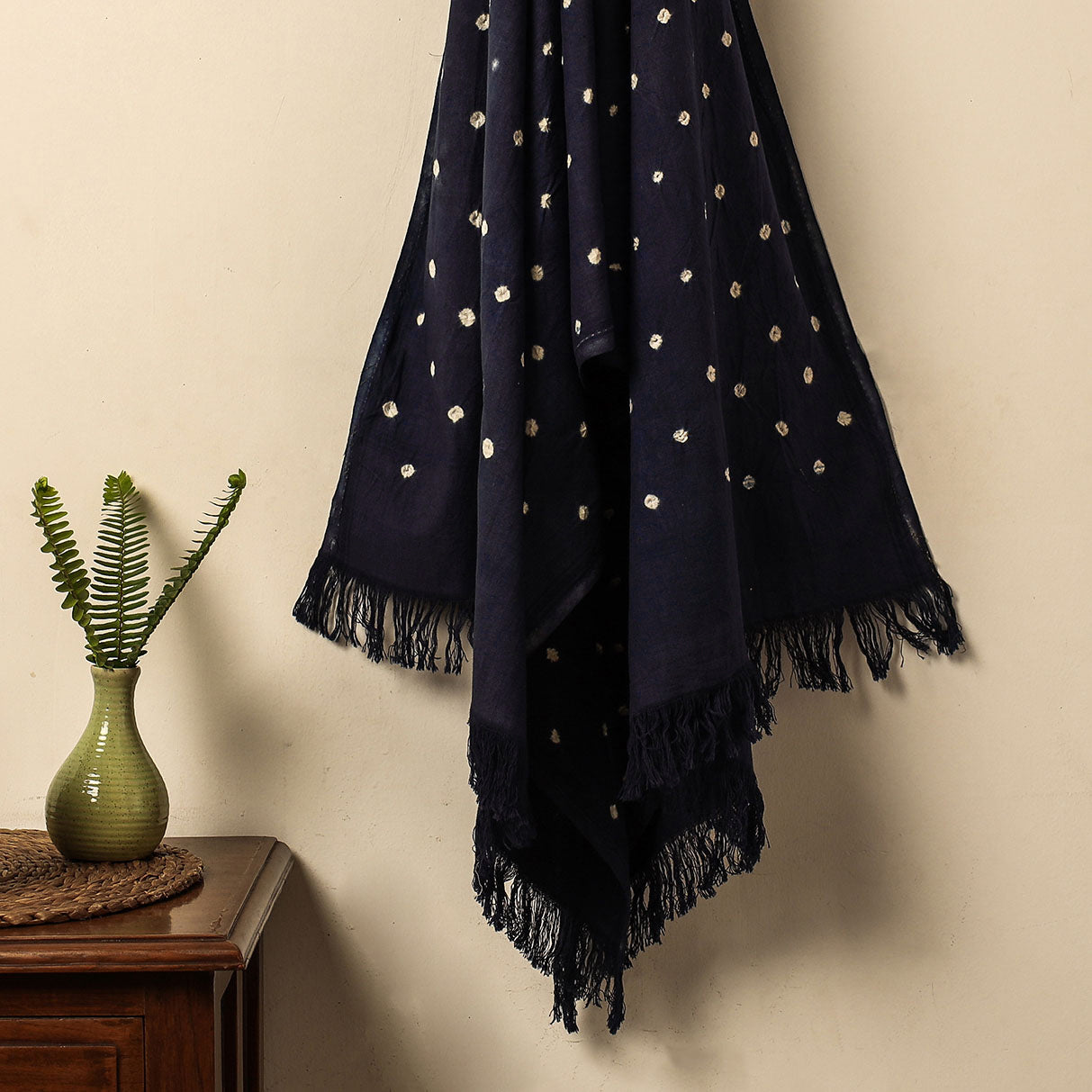 Blue - Bandhani Tie-Dye Handloom Cotton Towel