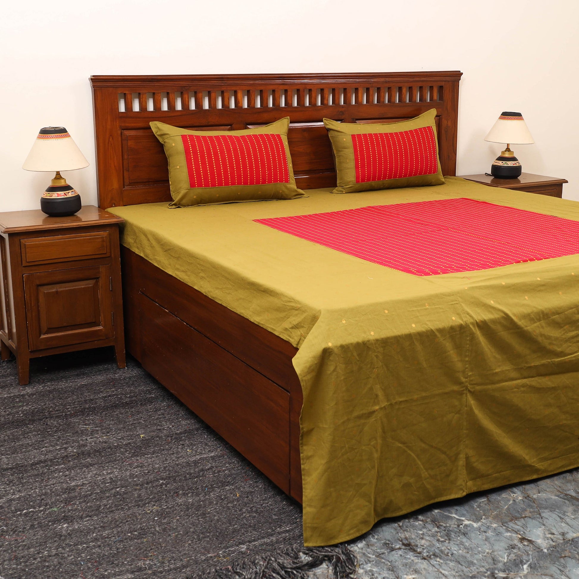 Patchwork Cotton Double Jacquard Bedsheet Set 20