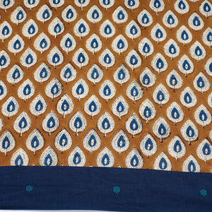 Brown - Block Printed Cotton Bagru Blouse Piece 01
